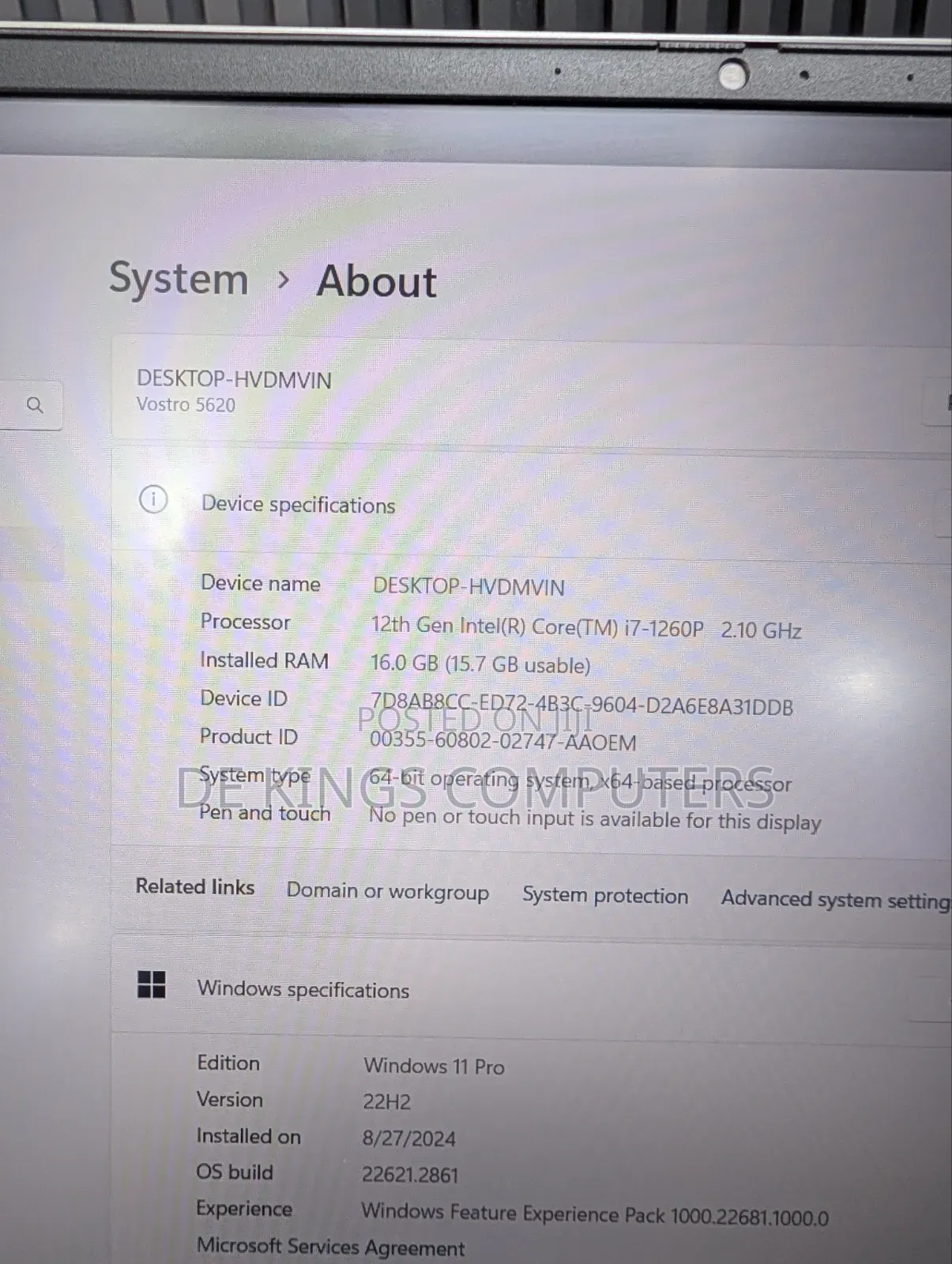 Laptop Dell Vostro 16 5620 16GB Intel Core i7 SSD 512GB