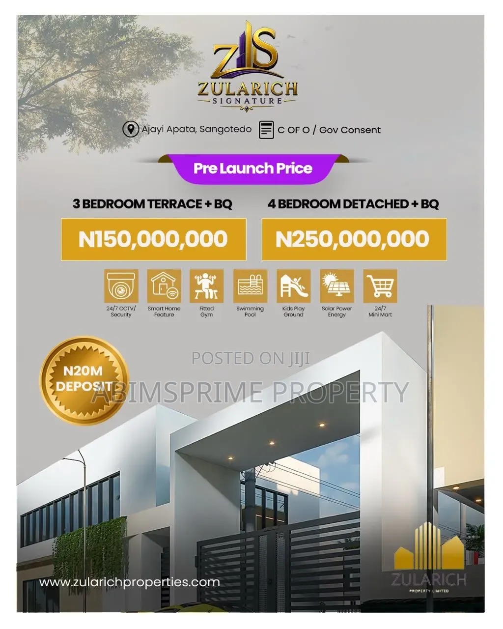 4bdrm Duplex in Zularich Signature, Sangotedo for sale