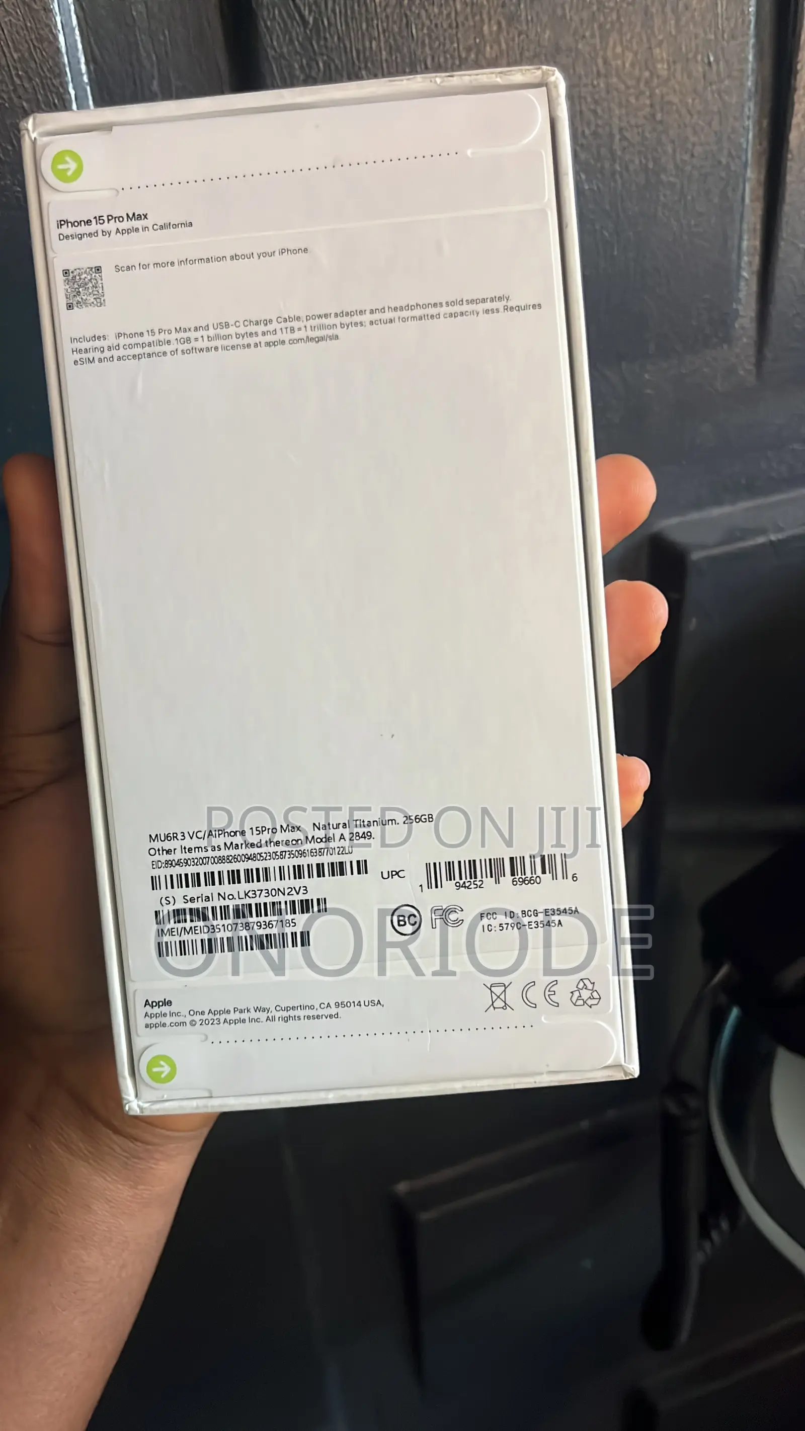 New Apple iPhone 15 Pro Max 256 GB Black