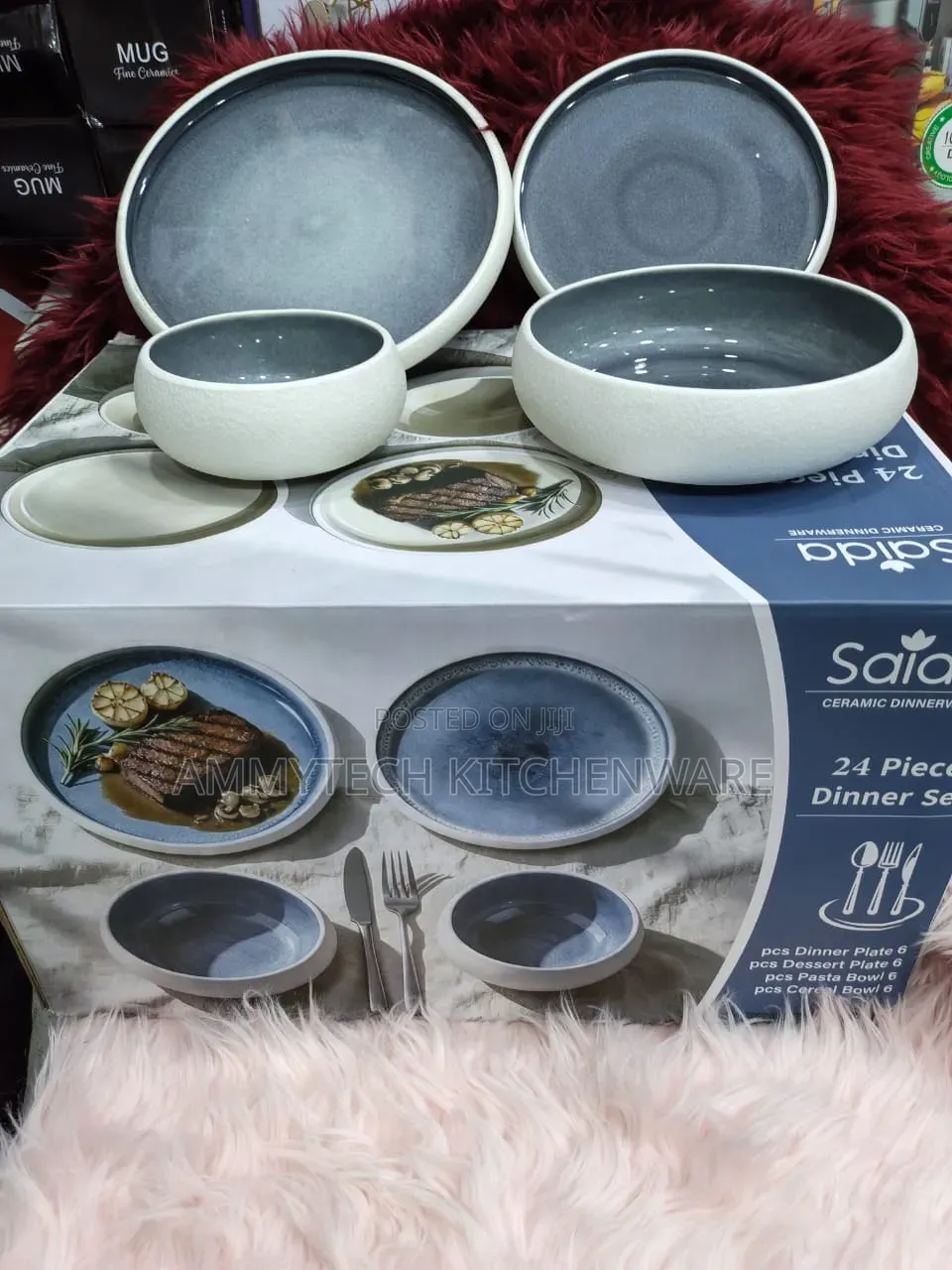 High Quality and Unique Design 24pcs Stoneware Dinner Sets