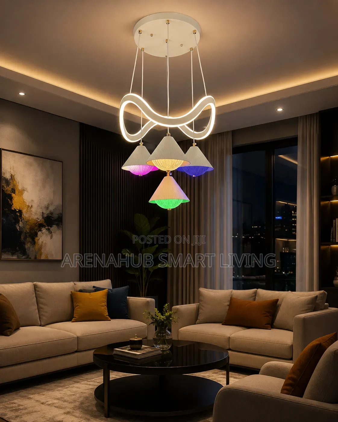 Modern Art Deco Shape Changeable Led Chandelier Lighting Lustre
