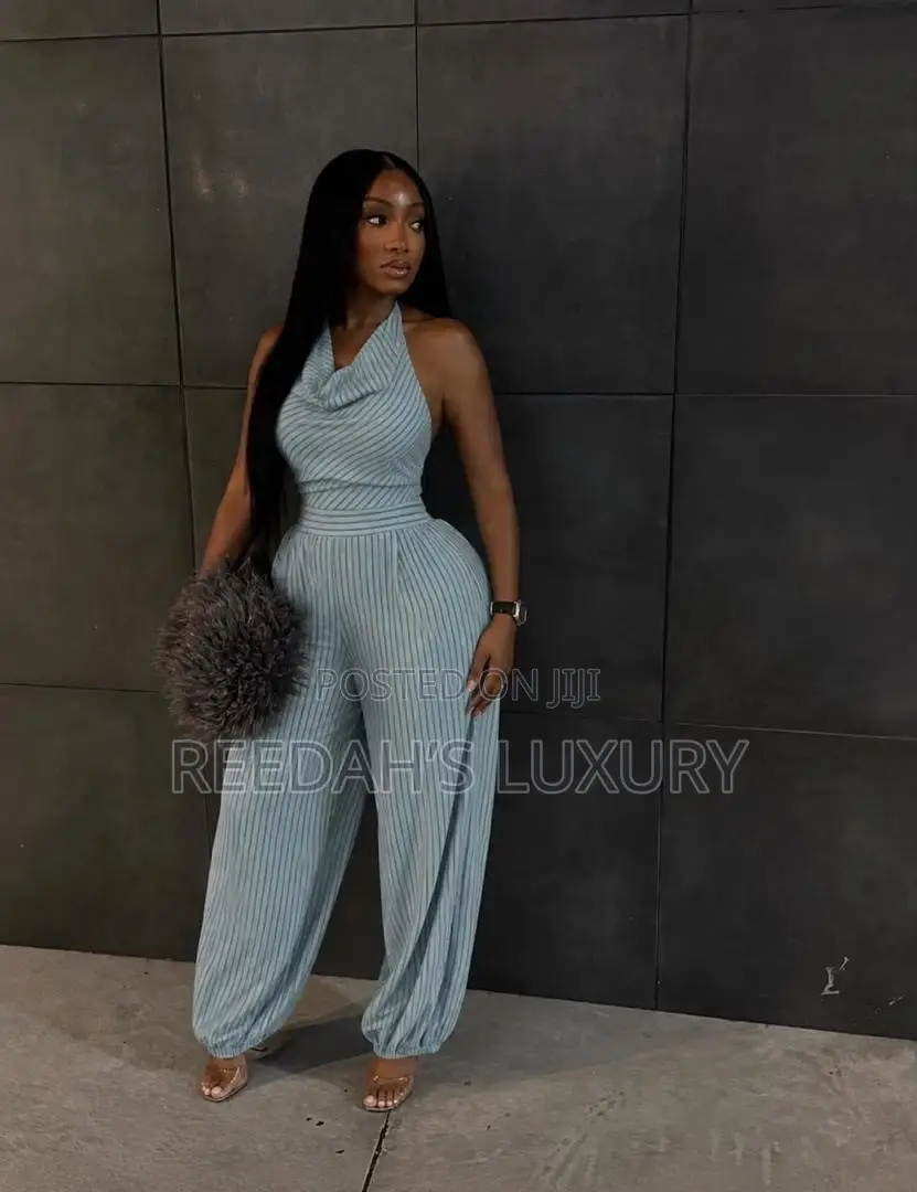 Coastal Breeze Stripped Halter Jumpsuit