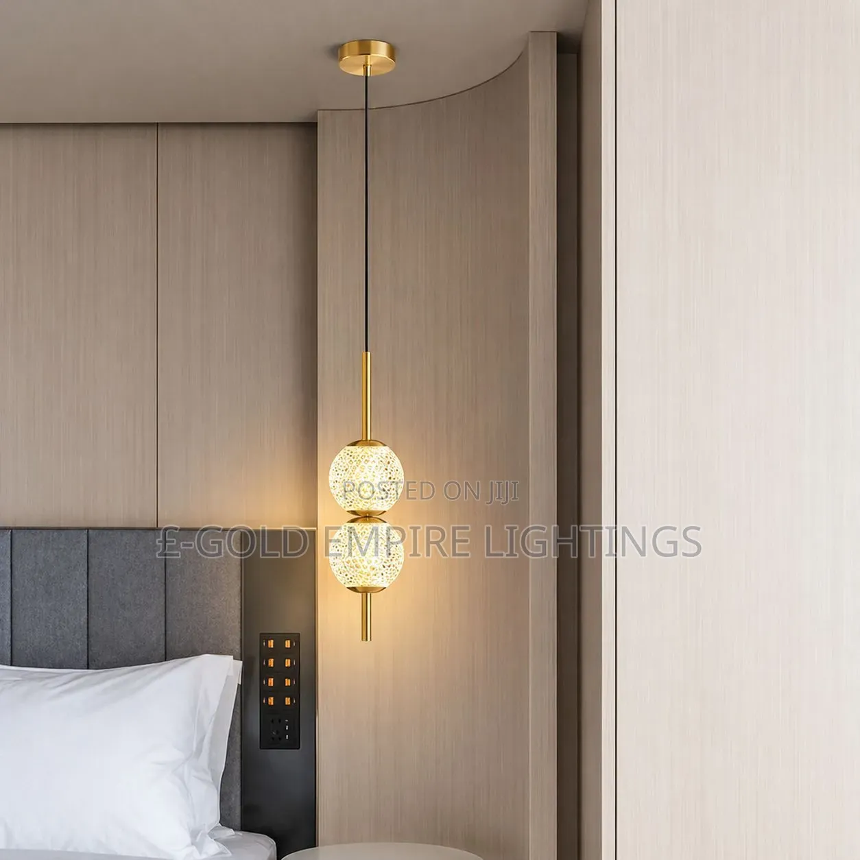 Modern Luxury Double Globe Pendant Light | Elegant BedroomHangingLight