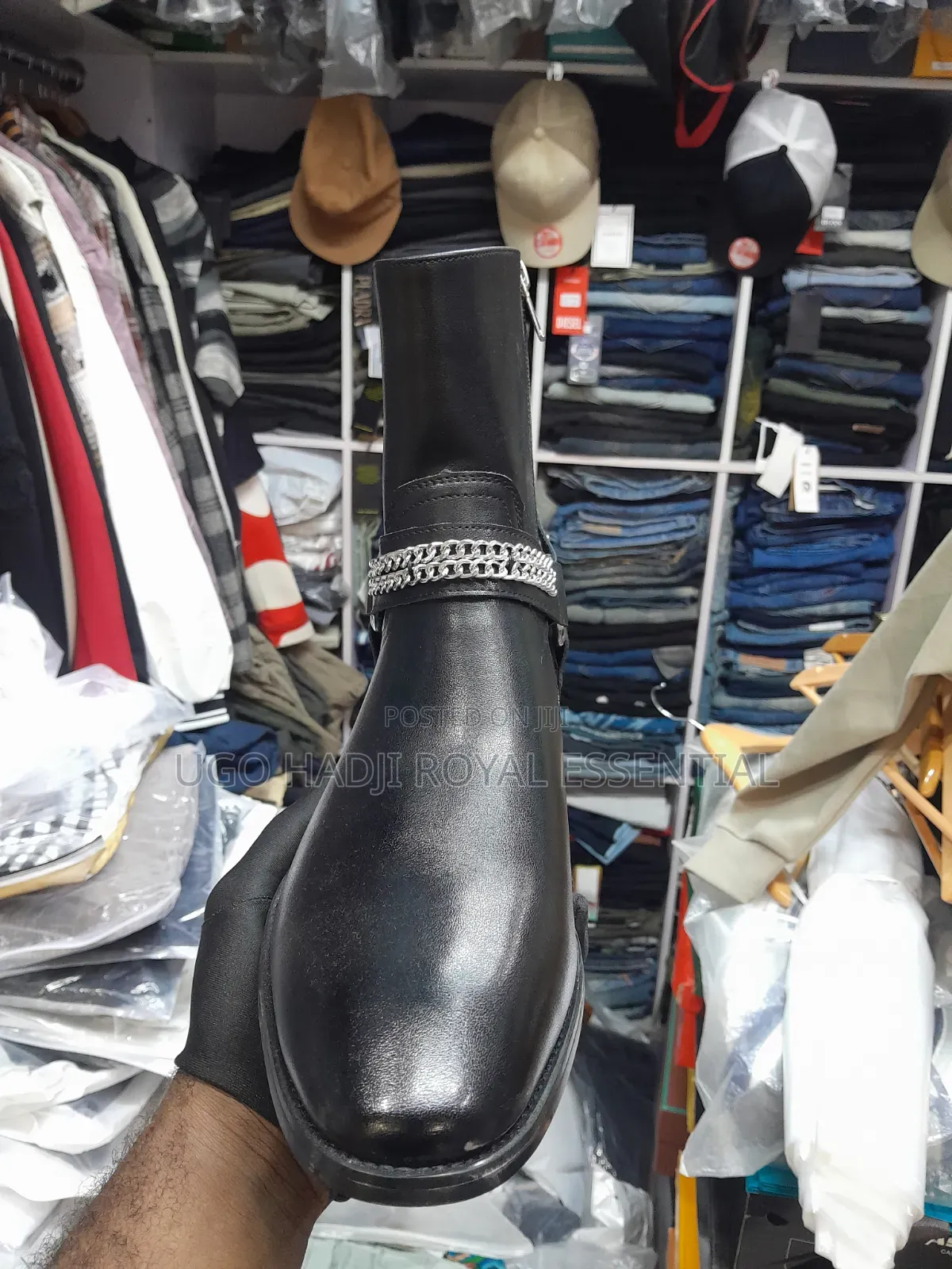 Luxury Inspired Chain Harness Western Side-Zip Boots