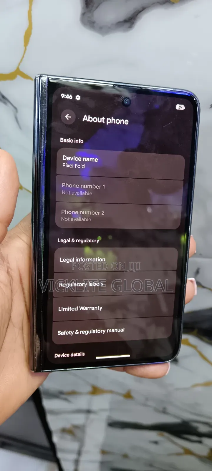 Google Pixel Fold 256 GB Black