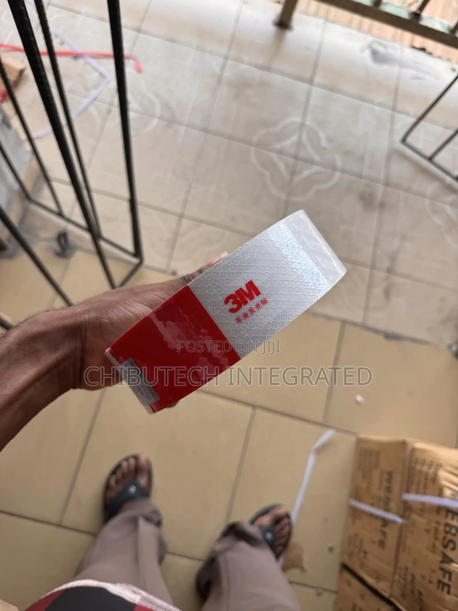Roll of 3M Red and White Reflective Safety Tape