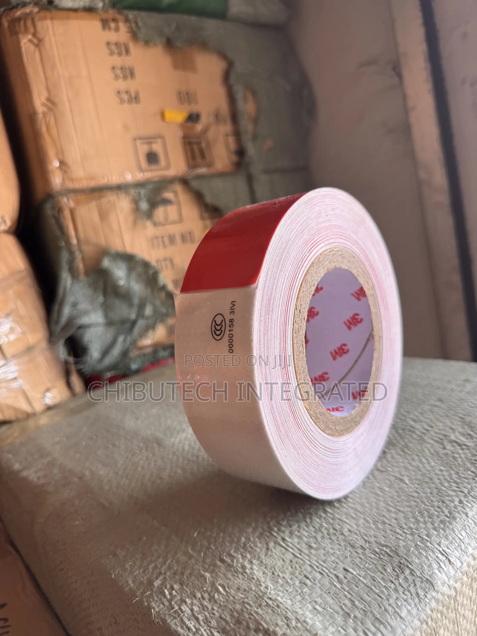 Roll of 3M Red and White Reflective Safety Tape