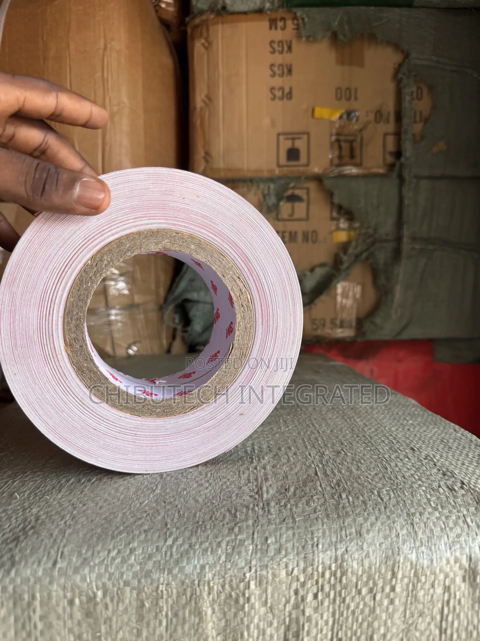 Roll of 3M Red and White Reflective Safety Tape