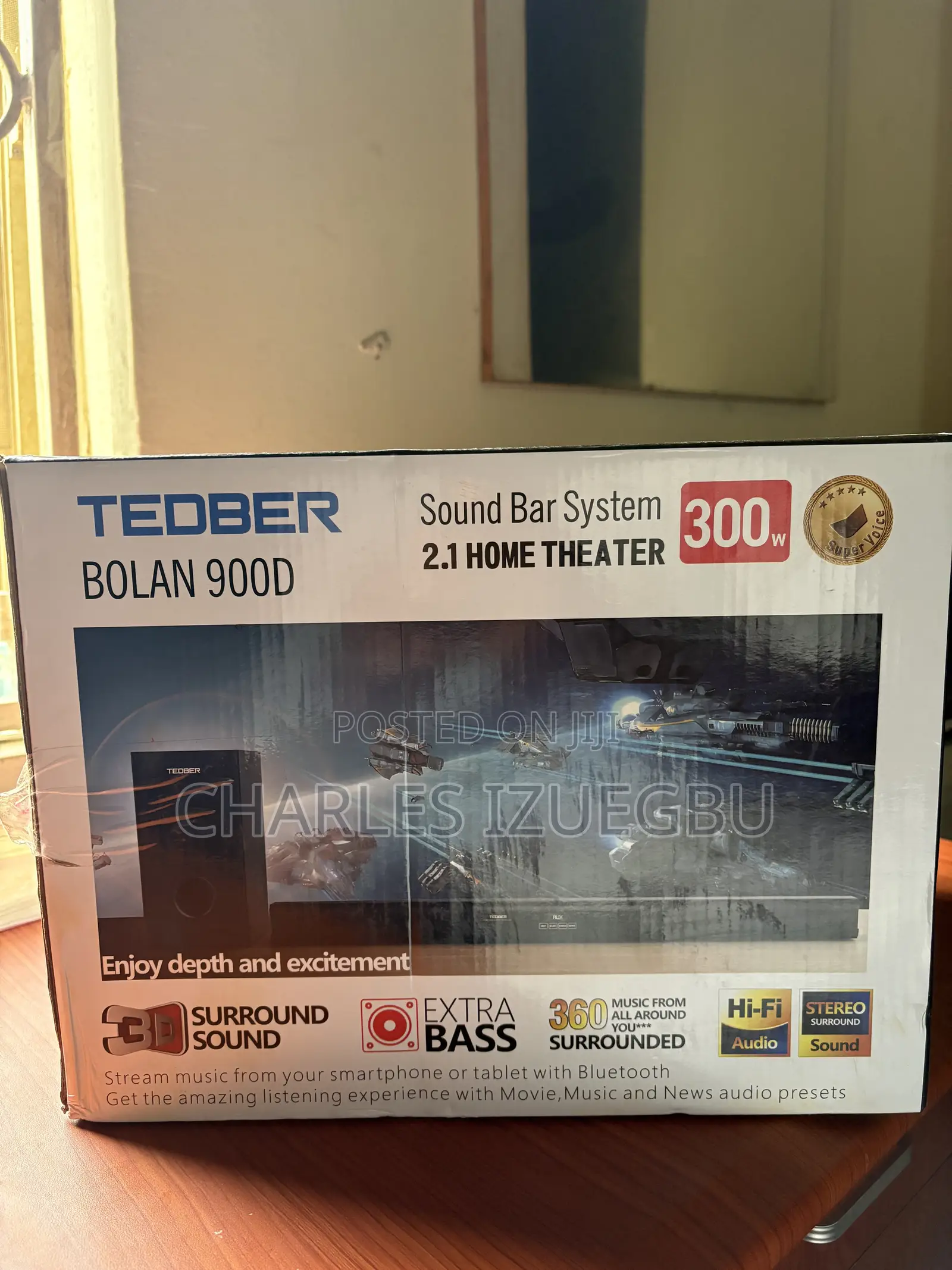 Tedber Bolan 900D Sound Bar 2.1 Home Theater 300w
