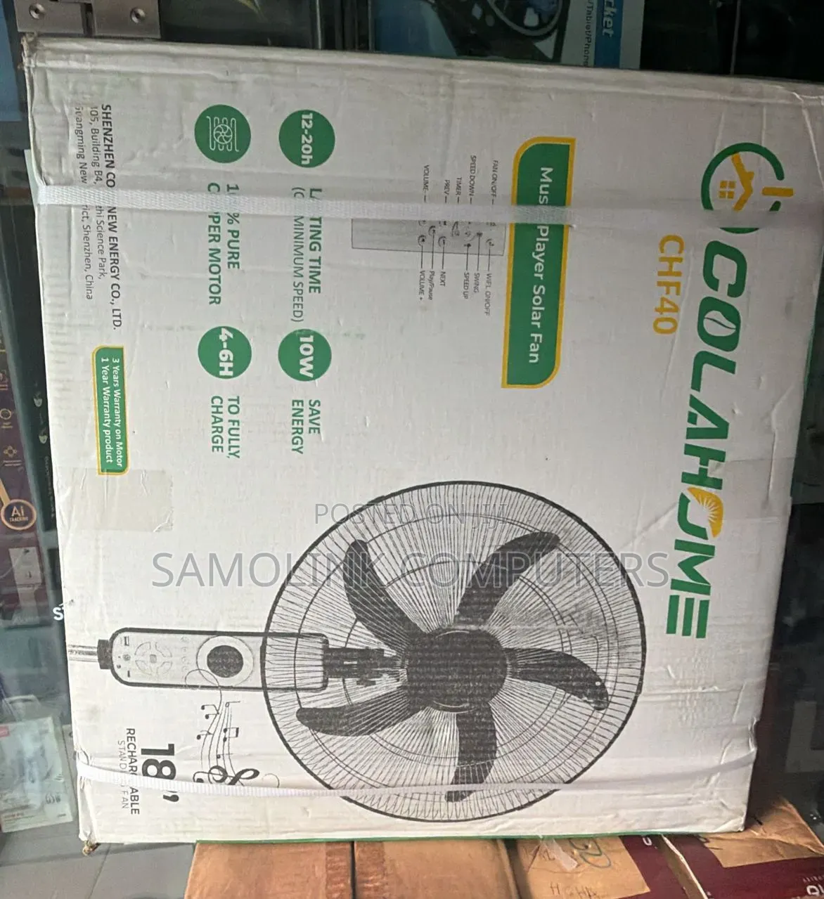 COLAHOME 18" Rechargeable Fan