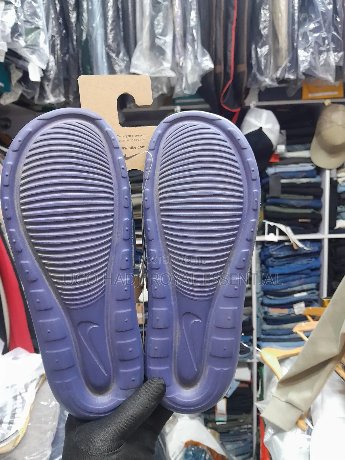 Original Nike SB Victori One Slides – Navy Blue