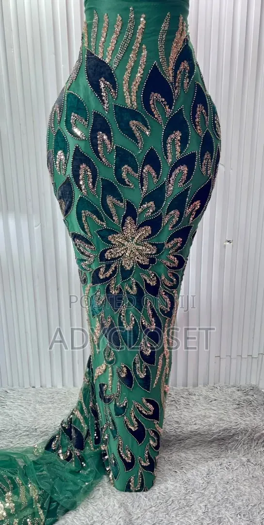 Quality Hand Beaded Velvet Lace