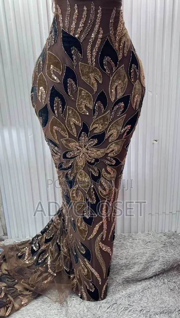 Quality Hand Beaded Velvet Lace
