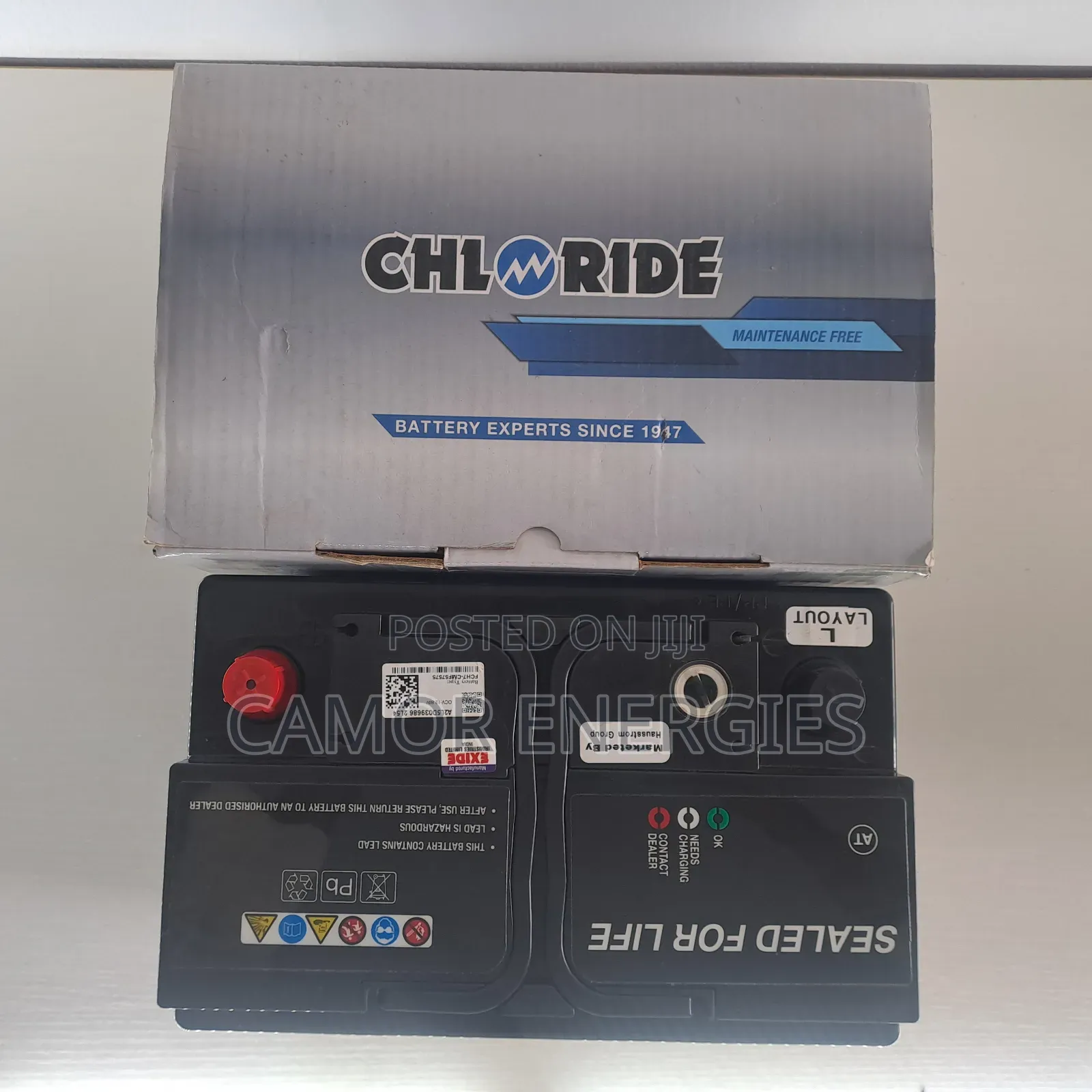 Chloride Exide 75Ah Car Battery | 18-Month Warranty | Made in India