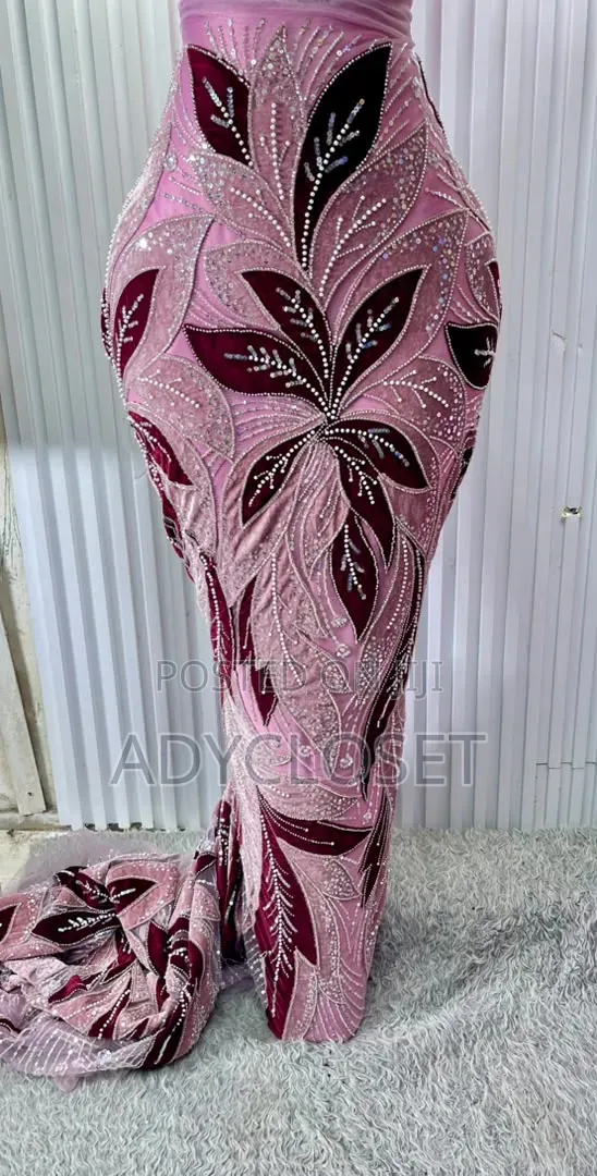 Luxury Hand Beaded Velvet Lace