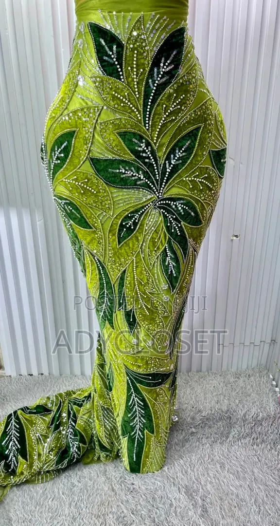 Luxury Hand Beaded Velvet Lace