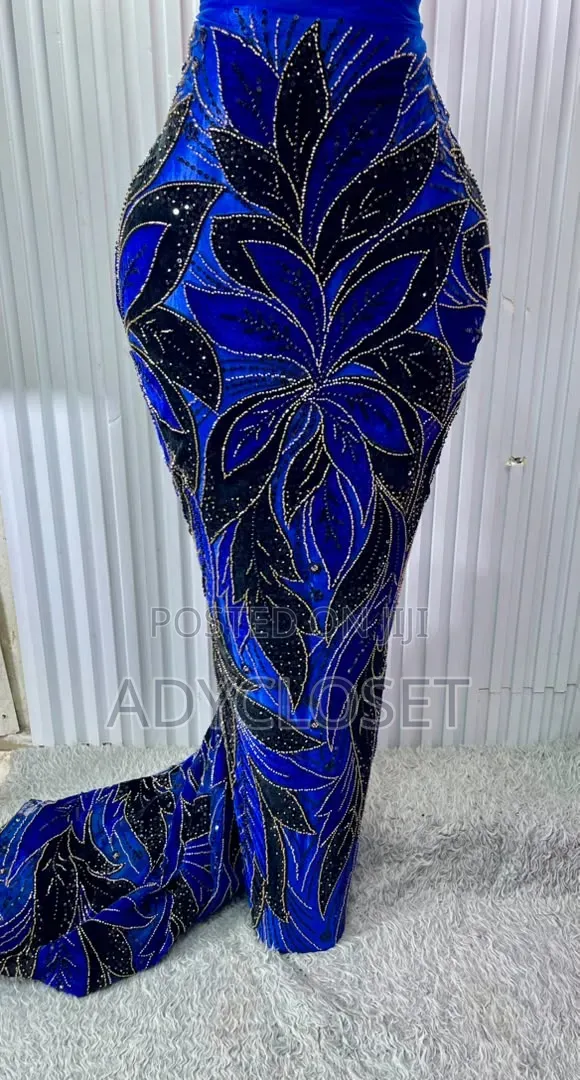 Luxury Hand Beaded Velvet Lace