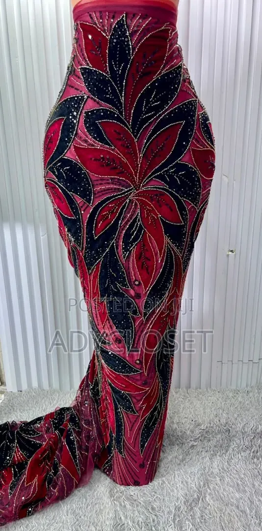 Luxury Hand Beaded Velvet Lace