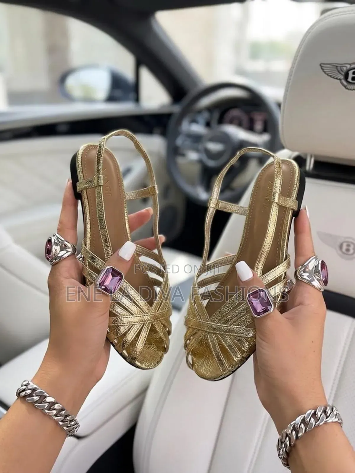 Metallic Fashion Wrap Sandals