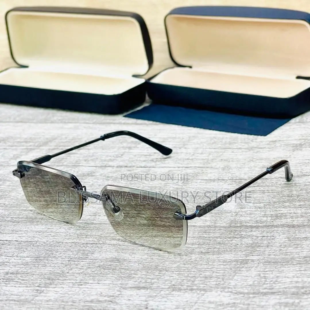 Cartier Luxury Designer Rimless Glasses – Stylish Premium Quality