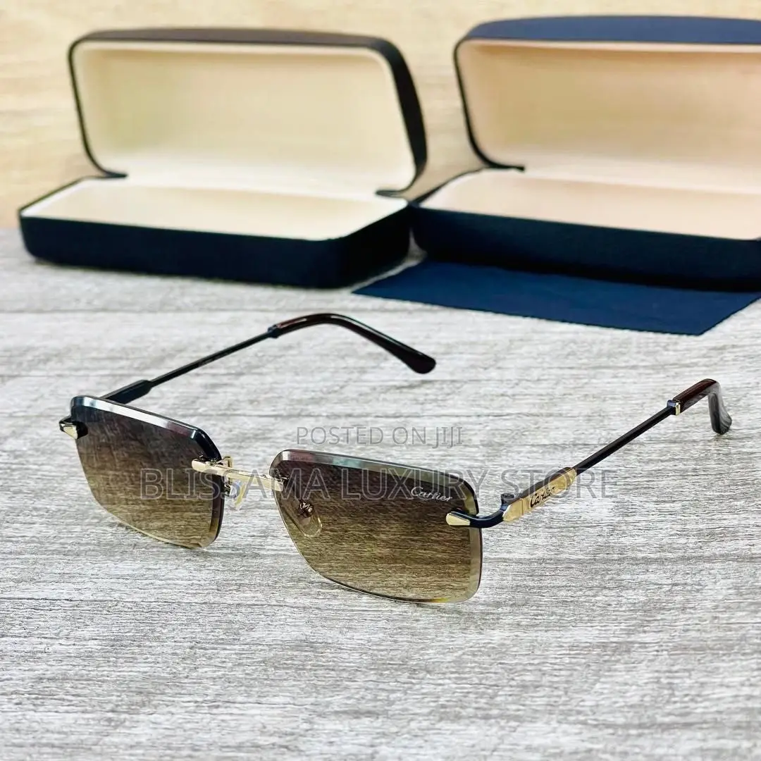 Cartier Luxury Designer Rimless Glasses – Stylish Premium Quality