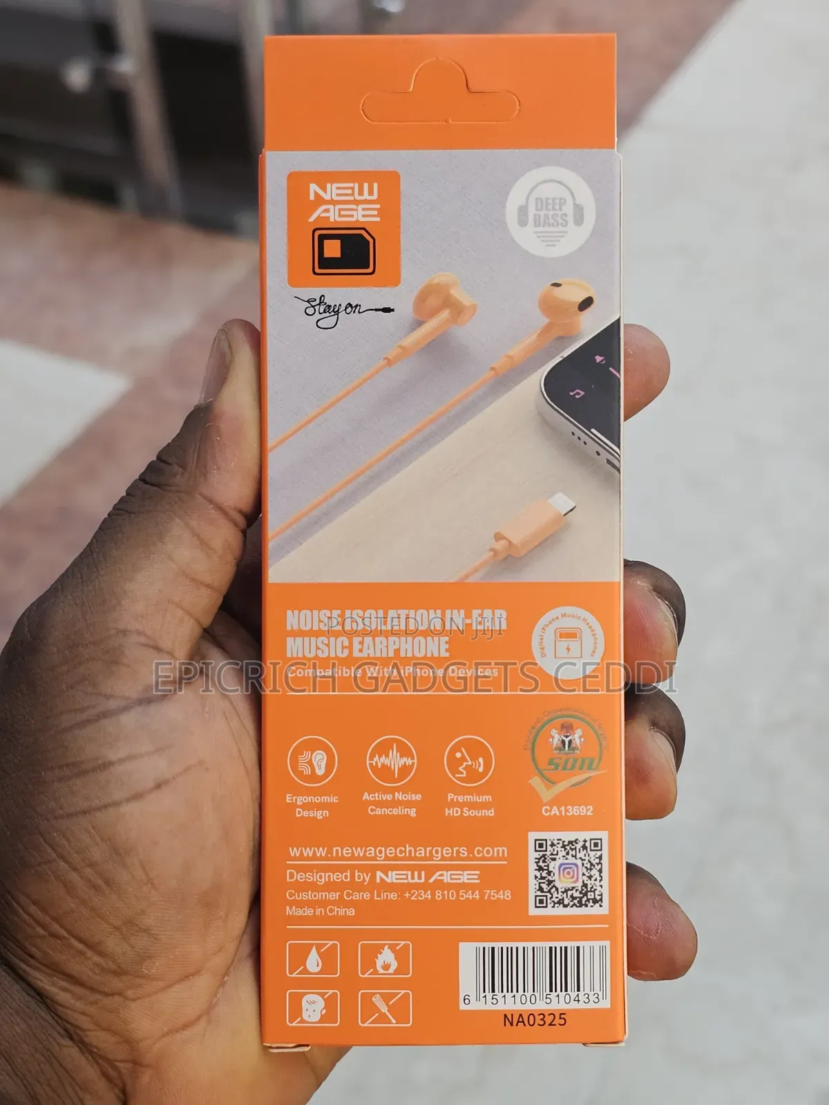 iPhone Direct Wired Earpiece With Noise Cancellation Lightening Mouth