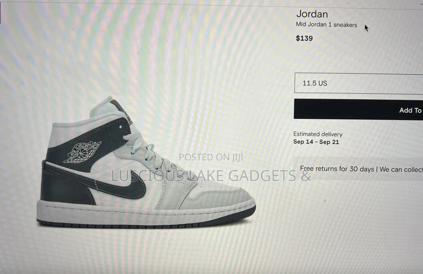 Authentic Nike Mid Air Jordan 1 Sneakers