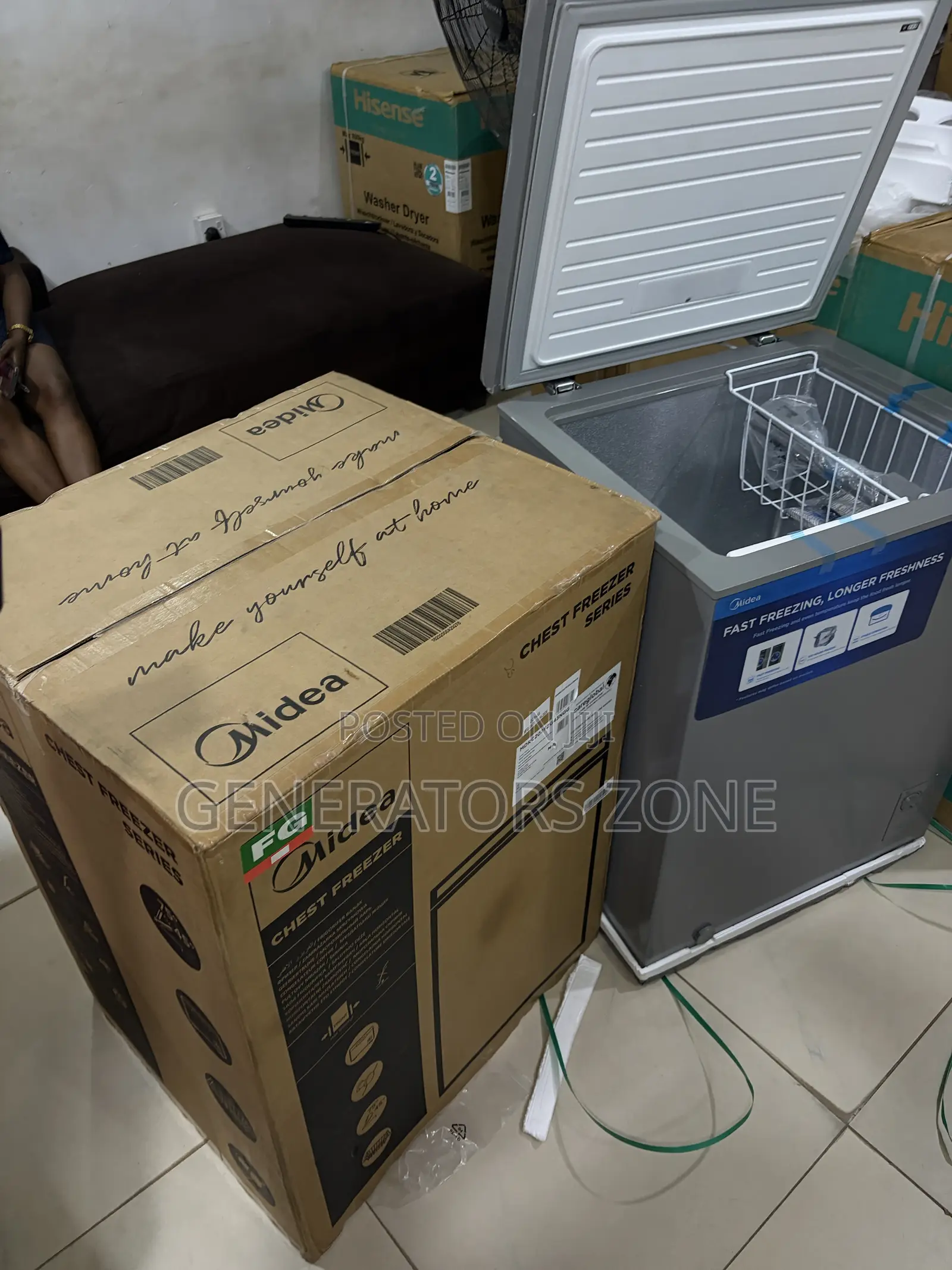 Midea 142L Chest Freezer With Wide Voltage and LED Light