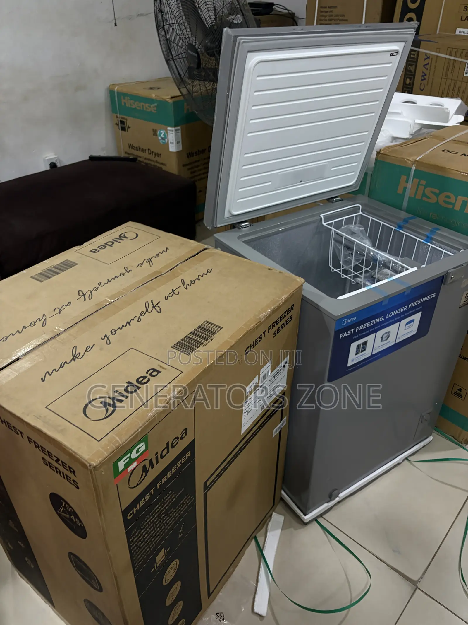 Midea 142L Chest Freezer With Wide Voltage and LED Light