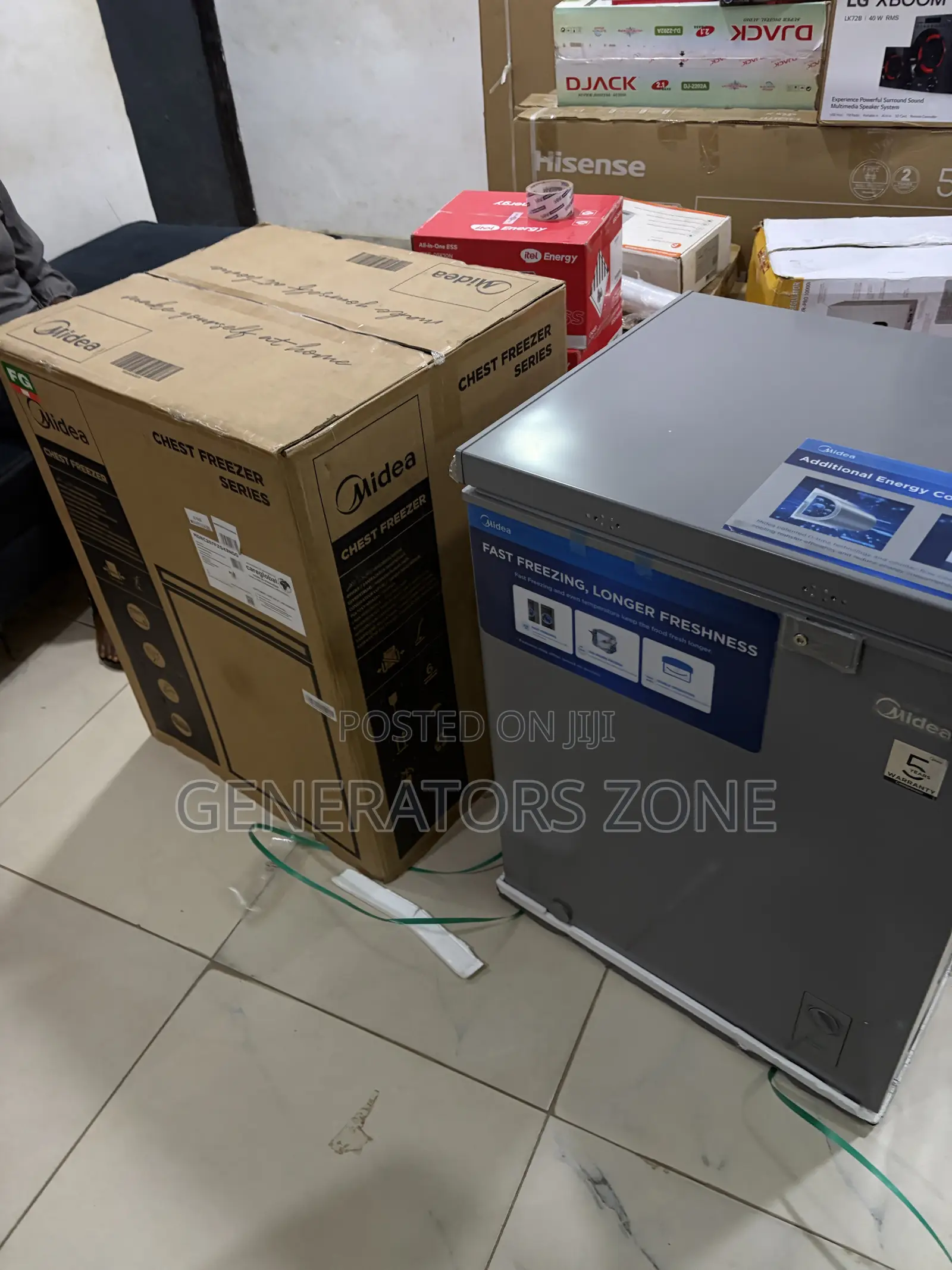 Midea MDRC207FZG43NGG 142L Fast Freeze Grey Freezer