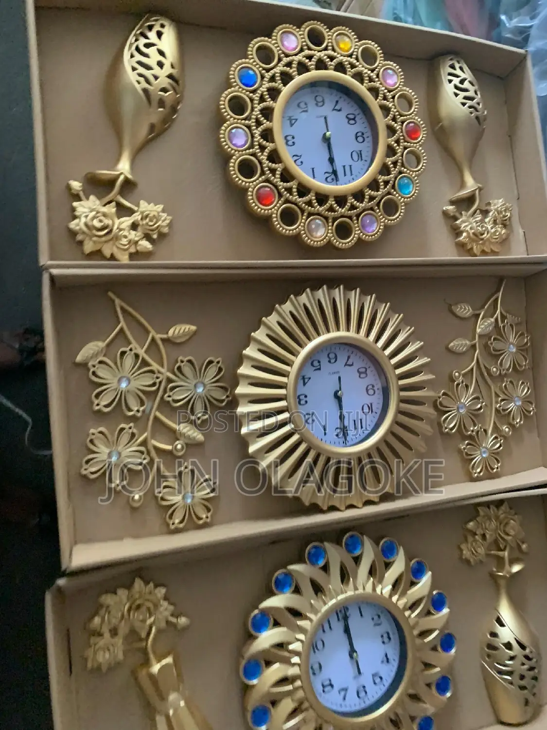 Fancy Wall Clock 3 in 1 Luxury