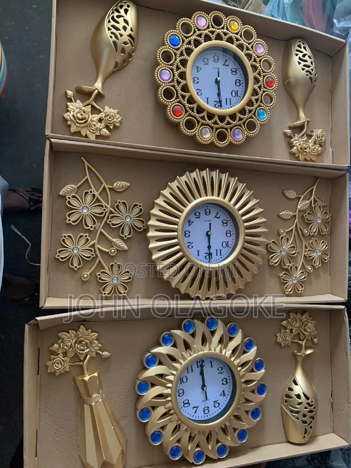 Fancy Wall Clock 3 in 1 Luxury