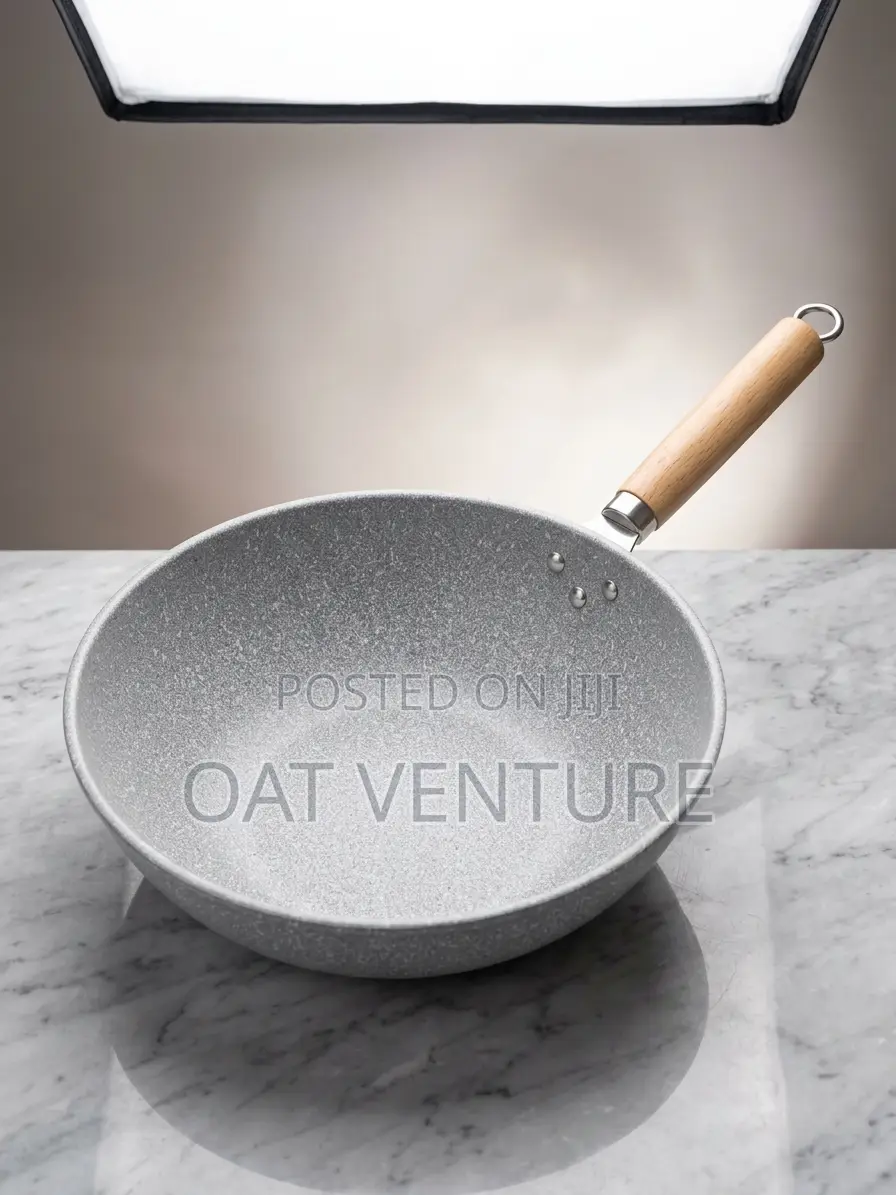 Premium Deep Non-Stick Granite Wok Stir-Fry Pan