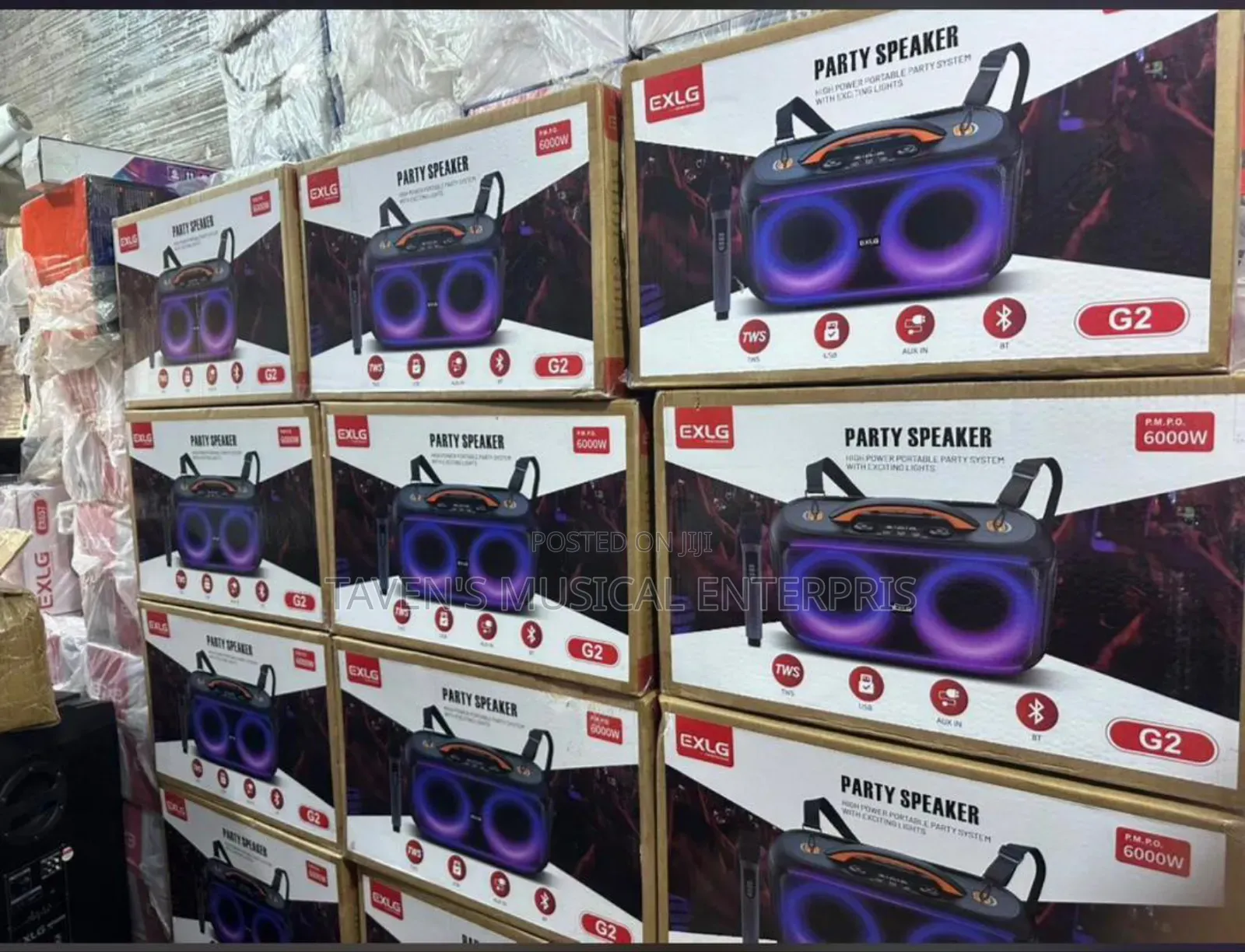 EXLG G2 Portable Party Speakers