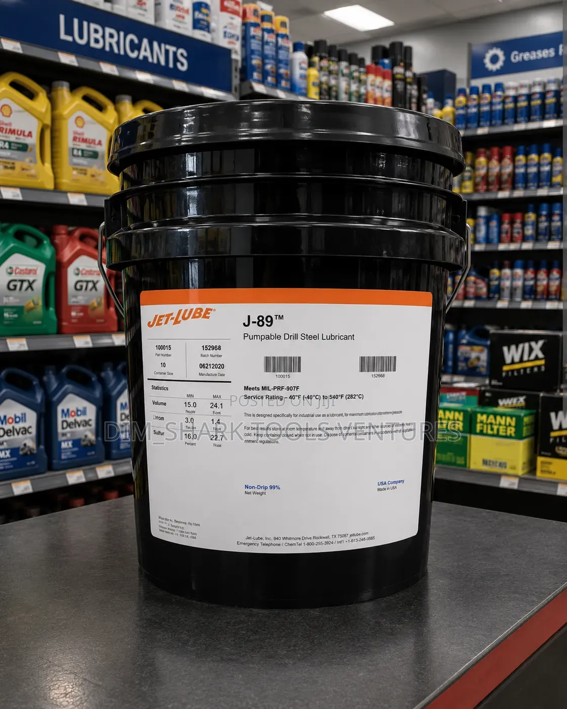 18kg Plastic Pail of Jet-Lube J-89 Pumpable Drill Steel Lubricant