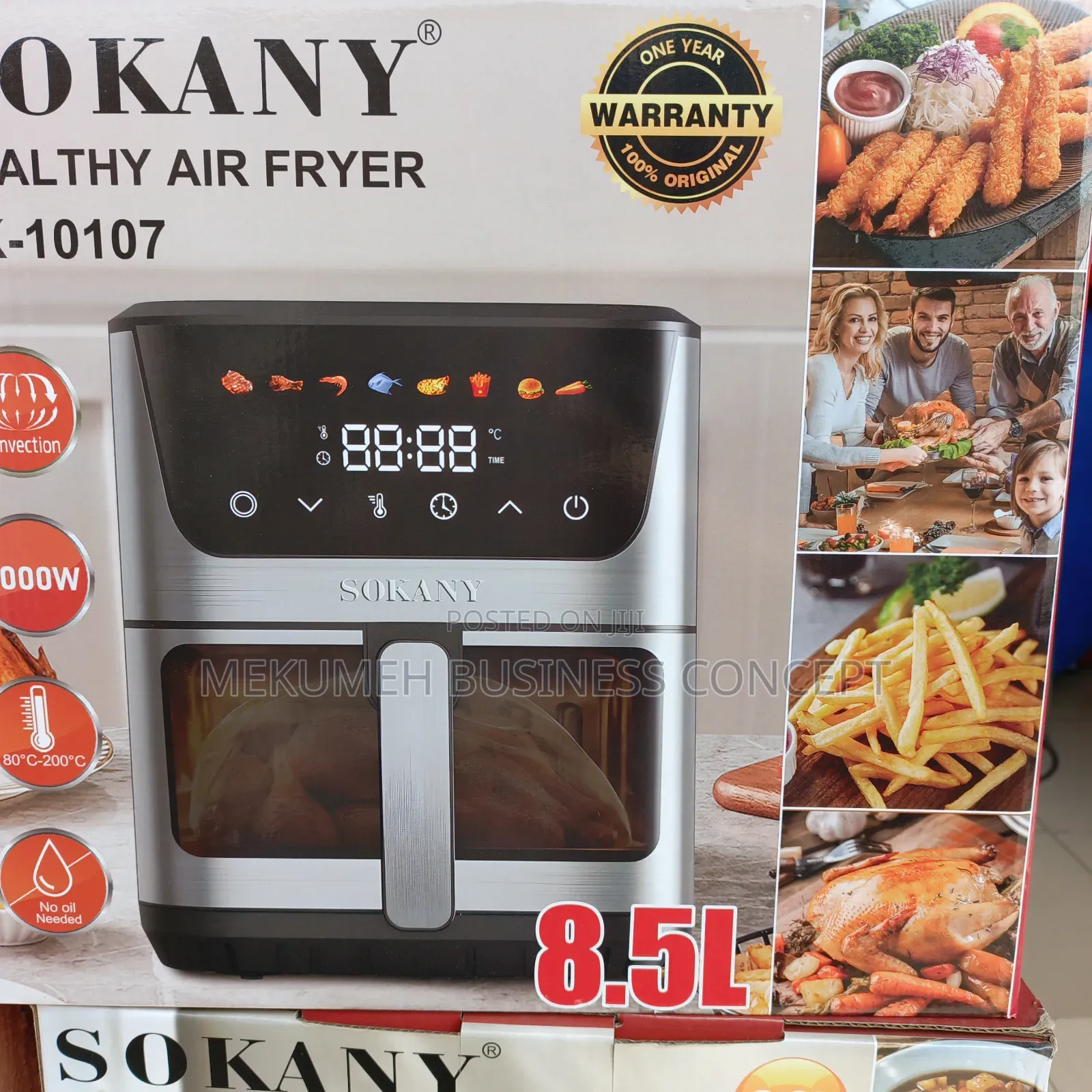Sokany New Model Digital 8.5 Litres Air Fryer 2000w