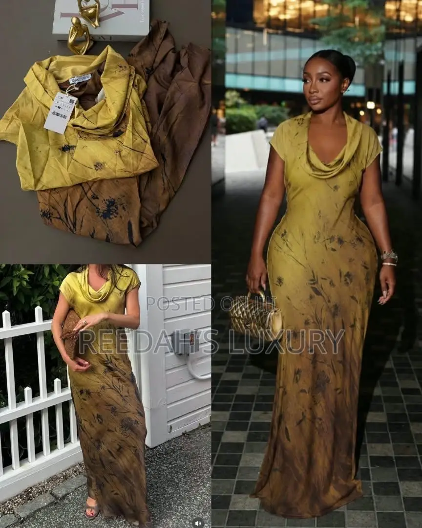 Artistic Botanica Cowl Neck Maxi Dress