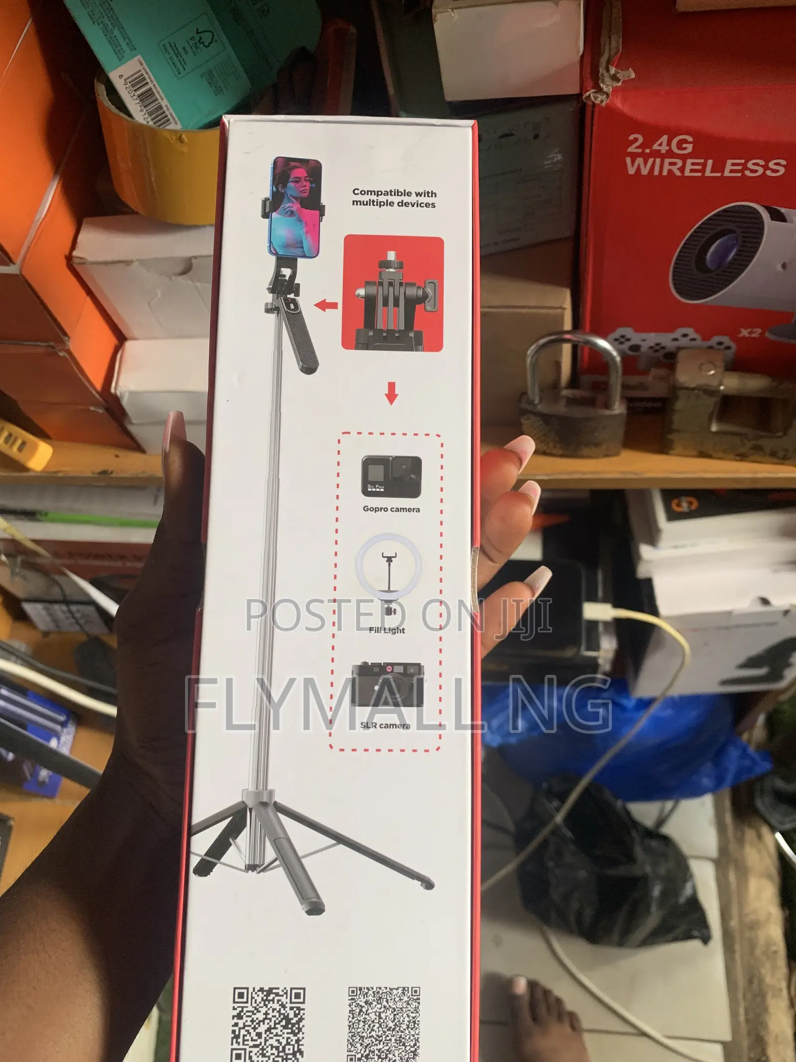 P180 360° Rotating Pan Tilt Selfie Stick Tripod,