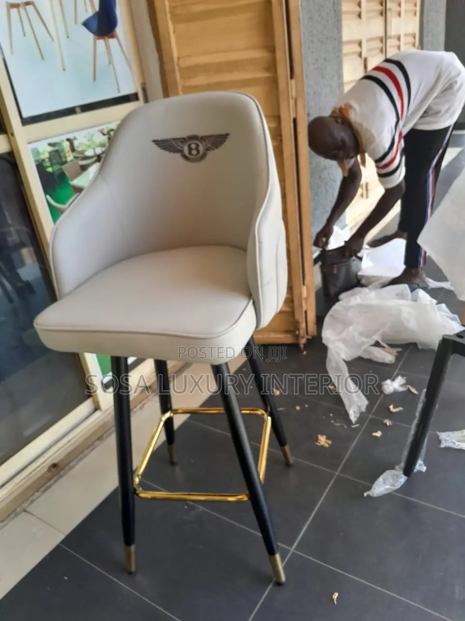 Premium Luxury Bentley Style Bar Stool