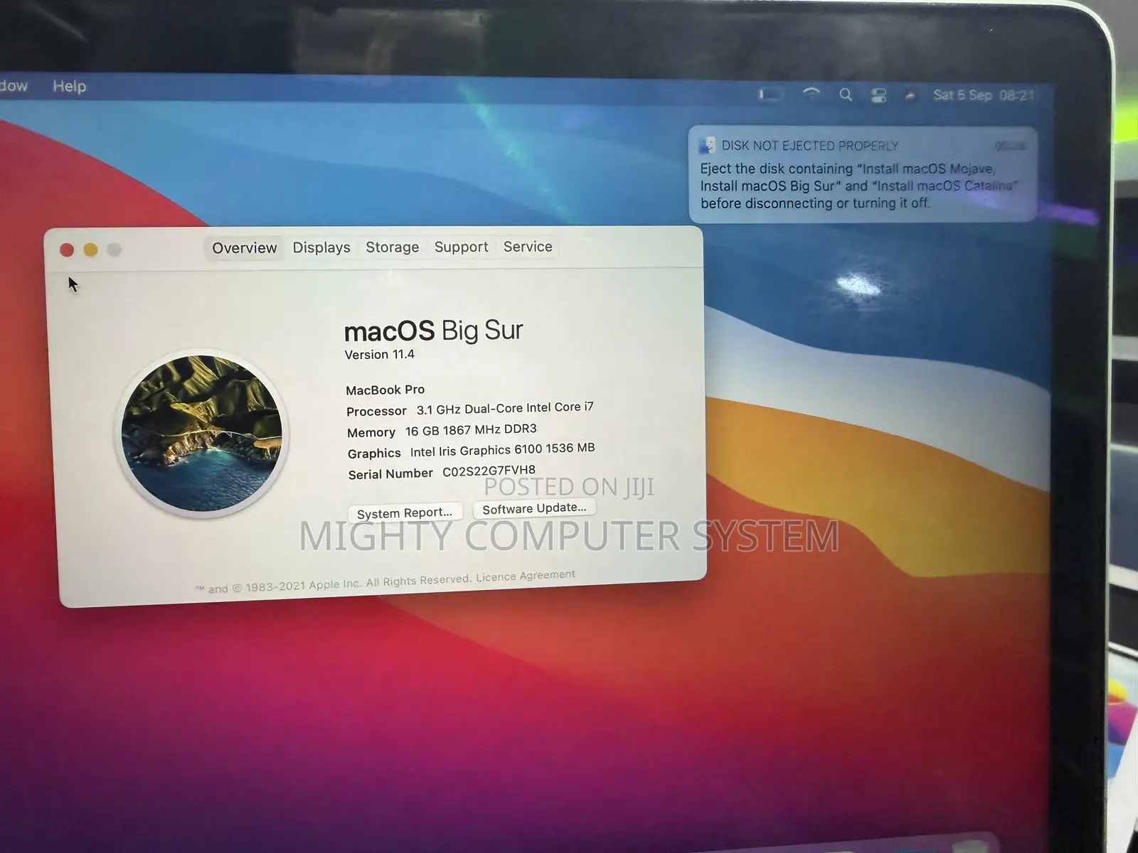 Laptop Apple MacBook Pro 2015 16GB Intel Core i7 SSD 128GB