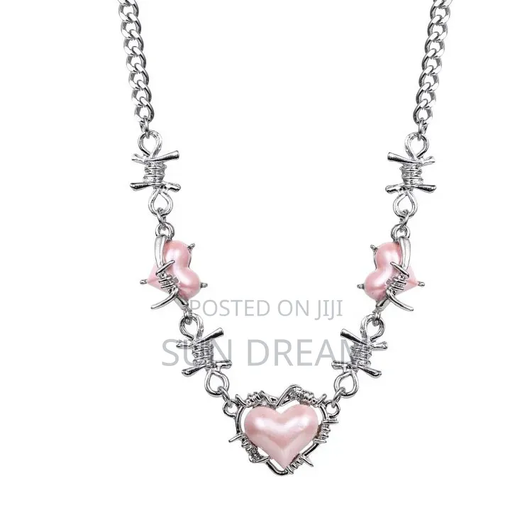Pink Heart Charm Ladies Nacklace