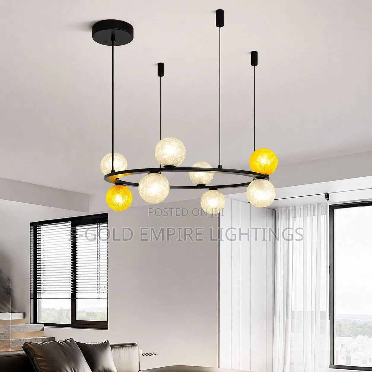 Modern Luxury LED Ring Chandelier – Elegant Ceiling Light