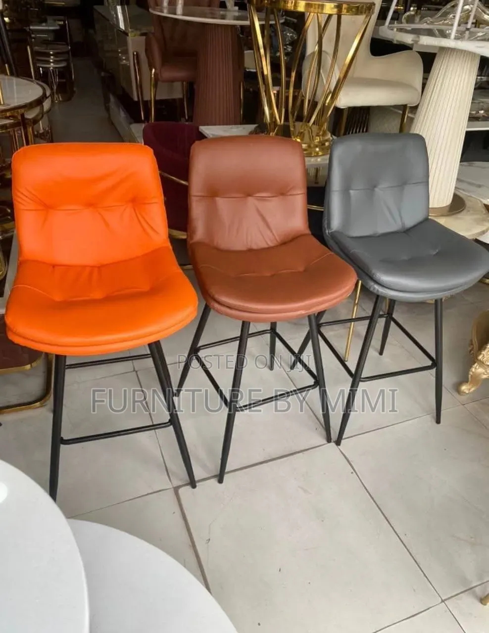 Premium Hydraulic Bar Stools – Adjustable Leather Swivel Counter Chair