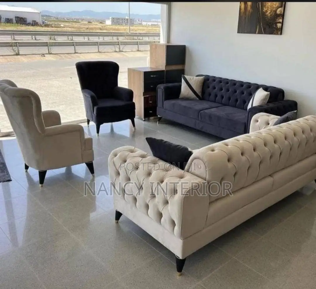 Set of Chair With Quality Fabric and Foams