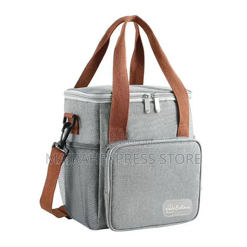 Believe Aluminum Foil-Lined Long Insulated Picnic Lunch Box/Bag.