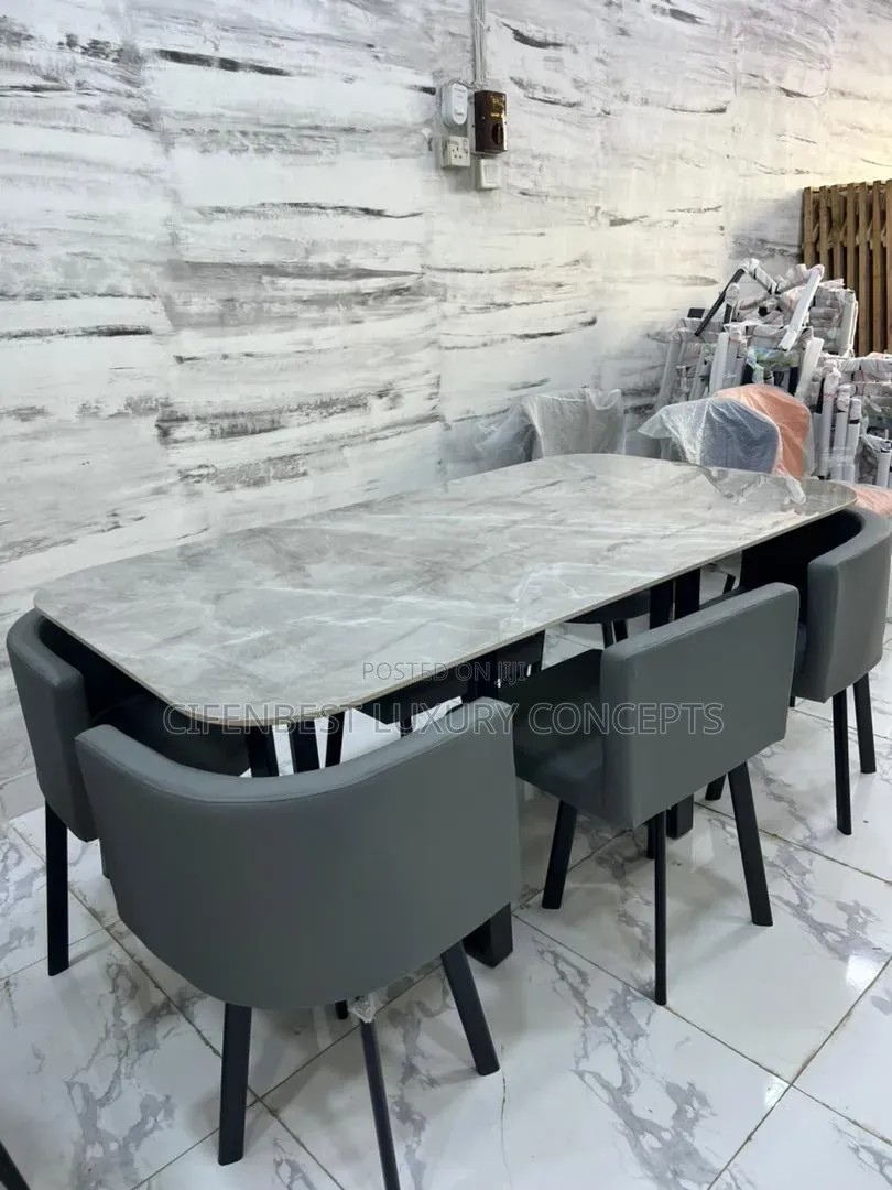 Stylish Six Seaters Dinning Table With Chair Set