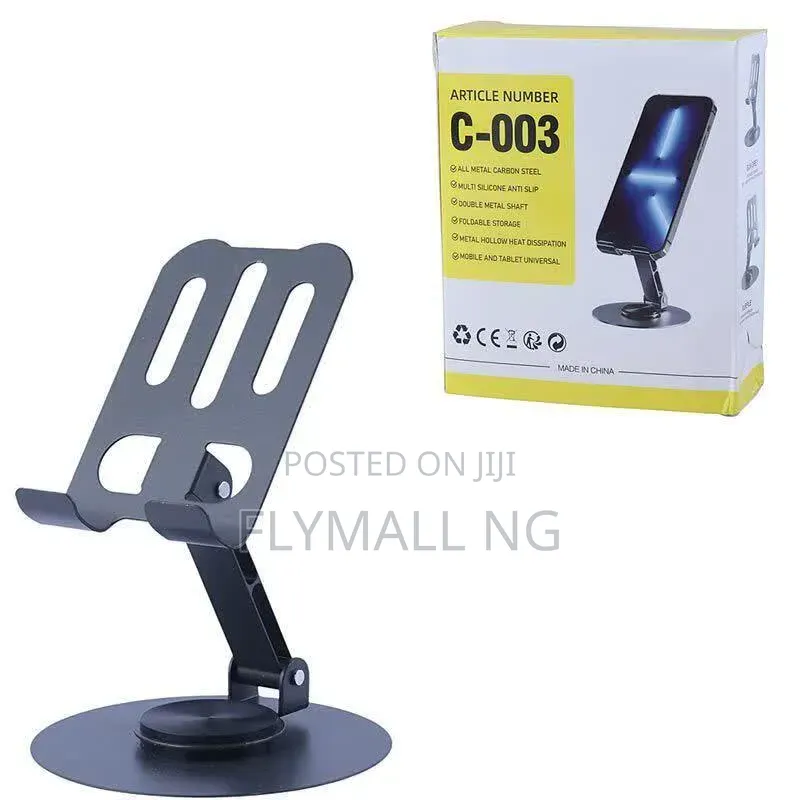 C-003 Metal Foldable 360-Degree Rotating Mobile Phone Holder