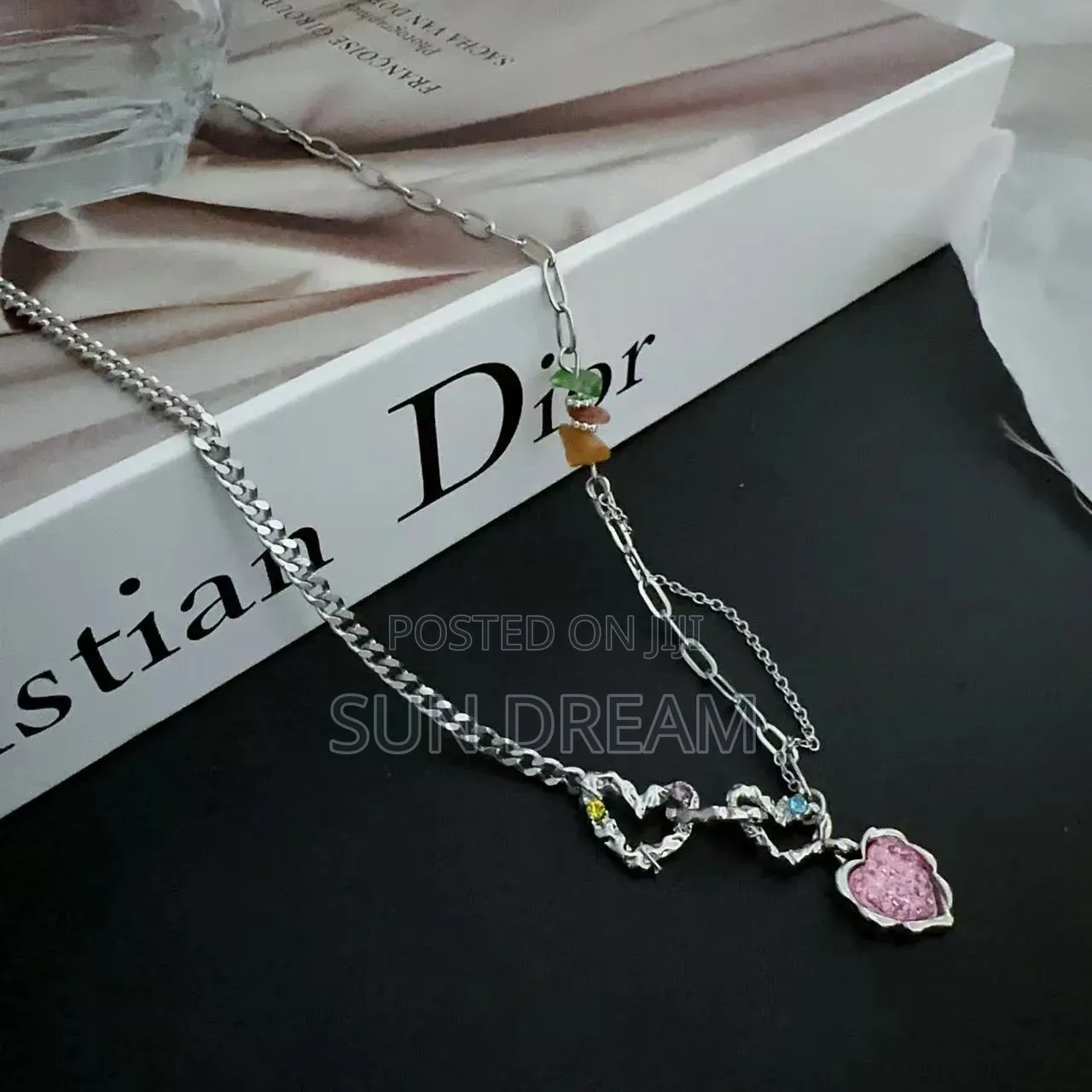 Sliver Tone Woman Chain Nacklace