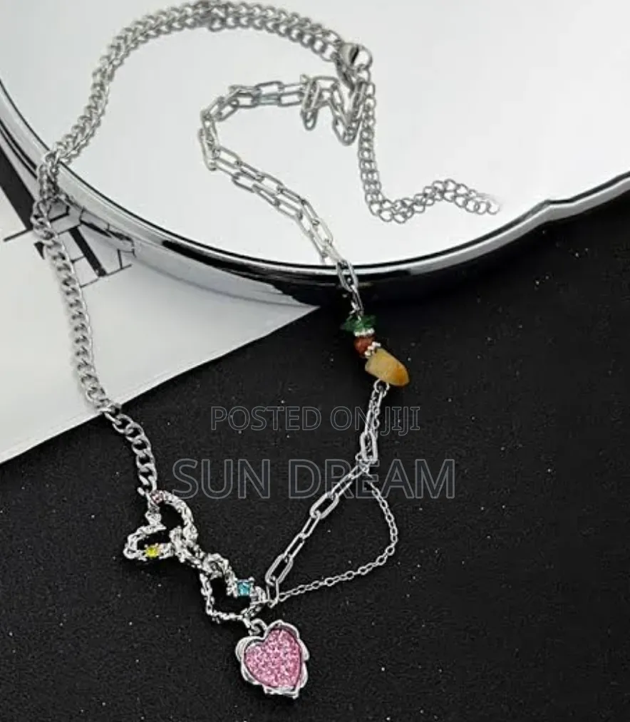 Sliver Tone Woman Chain Nacklace