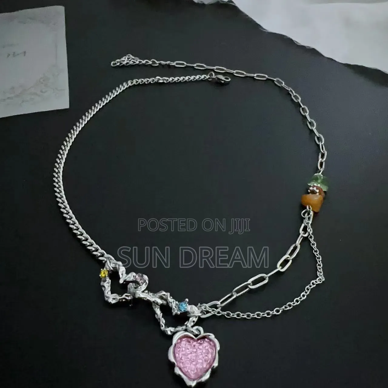 Sliver Tone Woman Chain Nacklace
